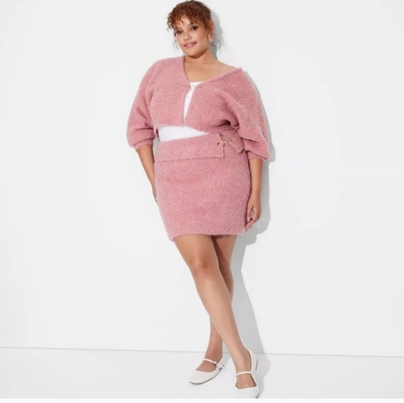 Women's XXL Boucle Mini Skirt - Wild Fable Pink XXL - Picture 4 of 12